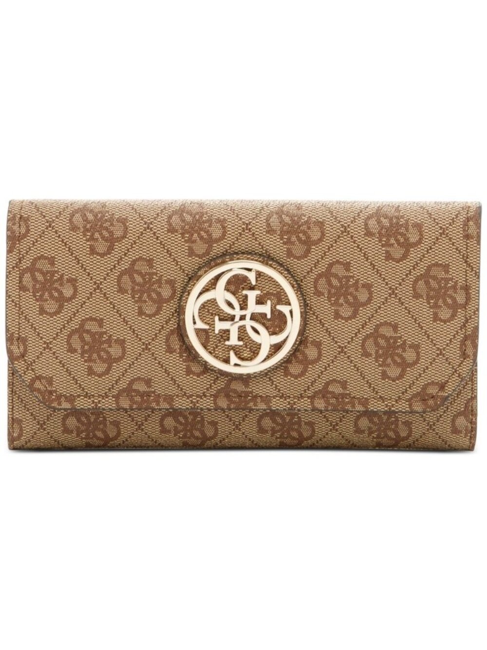 Guess Brown Logo Clutch Wallet